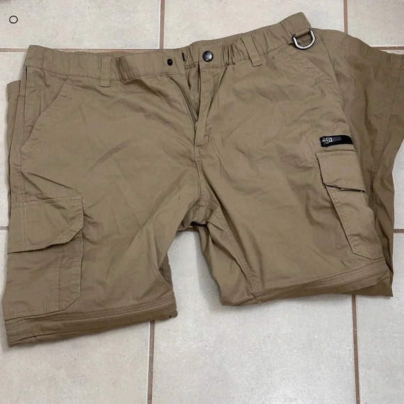 BC Clothing Mens Tan Hiking Nylon Convertible Pants Size XL - Picture 8 of 11